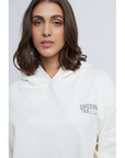 Hoodie com Bordado Traseiro - Branco