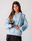 Hoodie Bordada - Azul Claro