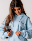 Hoodie Bordada - Azul Claro