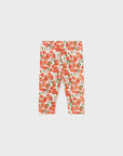 Leggings com Estampado Florido - Laranja