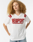 T-shirt Oversize com Estampado - Branco