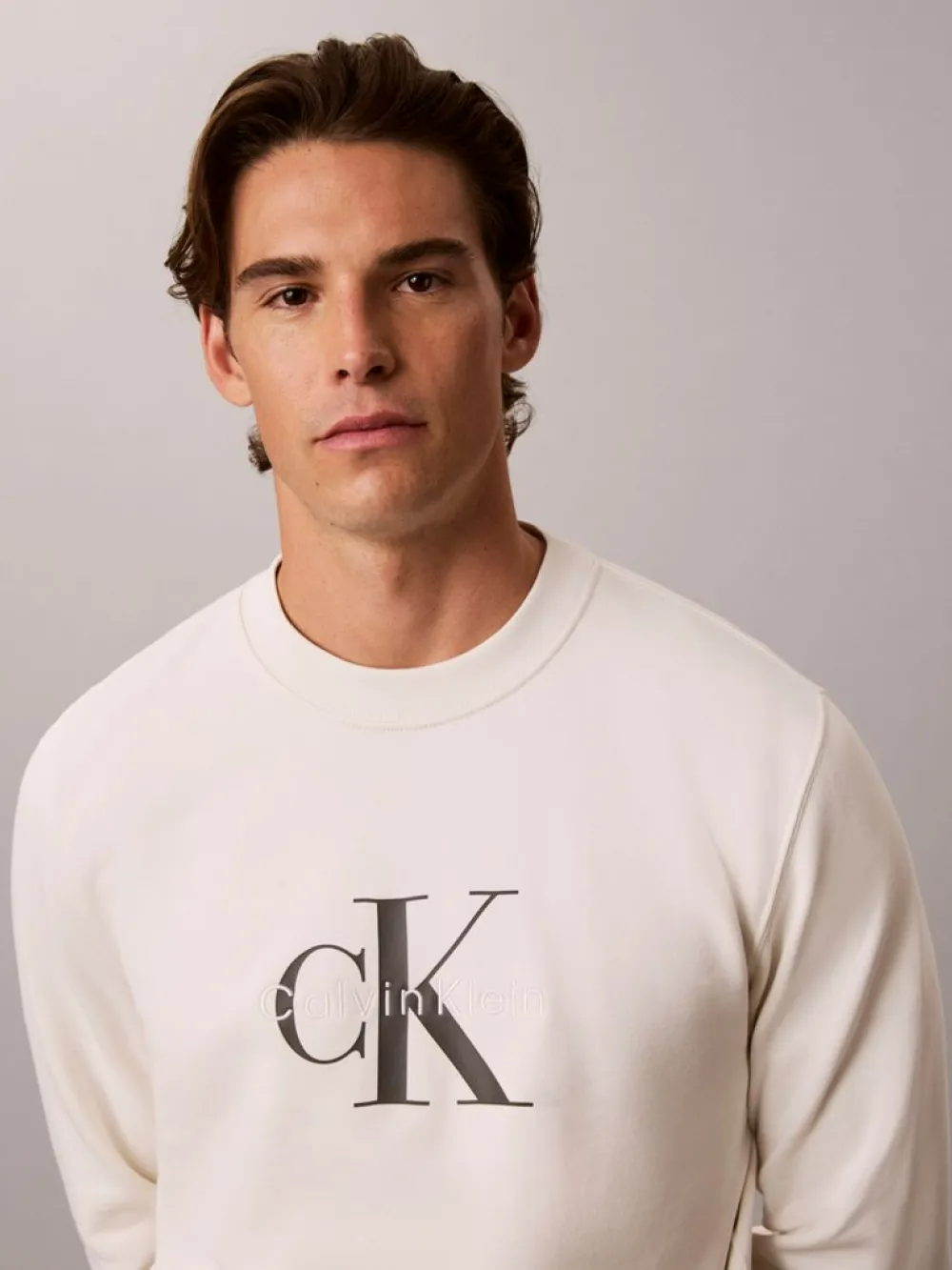 Sweat com Logo - Bege