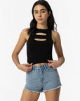 Top de Malha Cut Out - Preto