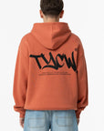 Hoodie com Estampado Traseiro - Vermelho