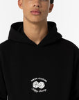 Hoodie com Estampado - Preto