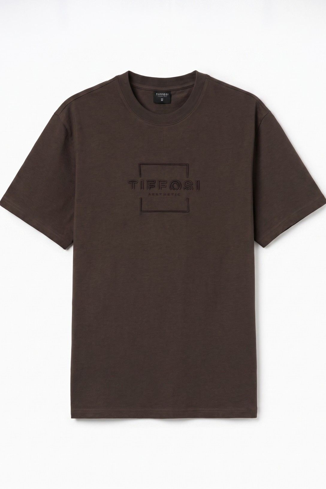 T-shirt Bordada - Castanho