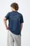T-shirt com Estampado Traseiro - Marinho