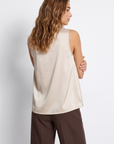 Blusa de Cetim - Bege