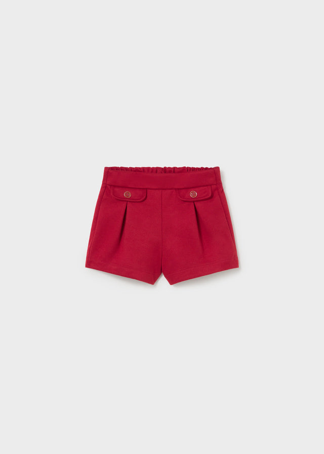 Calções em Tecido - Vermelho