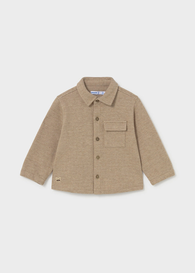 Sobrecamisa com Bolso - Bege