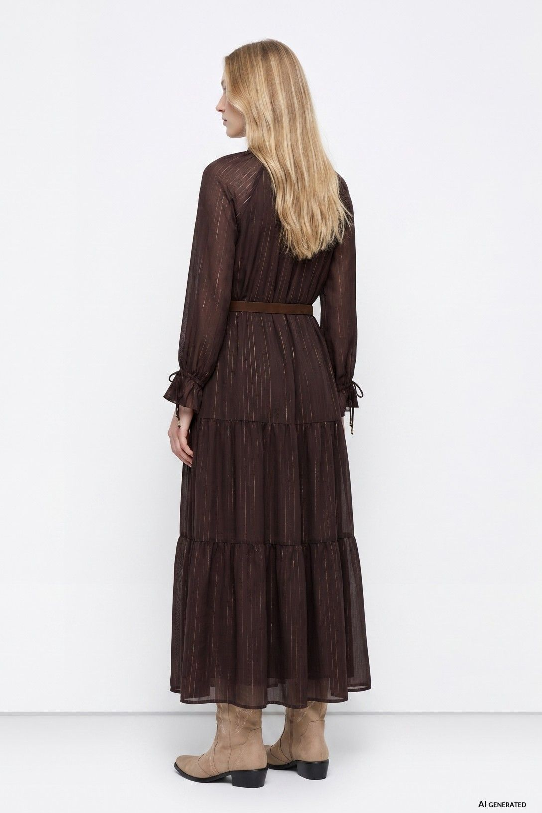 Vestido Midi - Castanho
