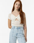 Top  de Malha Cut Out - Branco