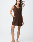 Vestido Curto - Castanho