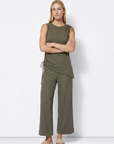 Calças Wide Leg - Verde