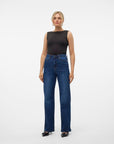 Jeans Wide Leg - Azul Escuro