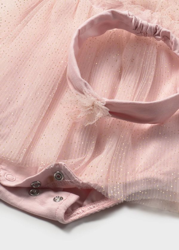 Babygro Imitação Vestido - Rosa