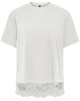 T-shirt com Renda - Branco