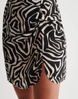 Saia Animal Print - Preto