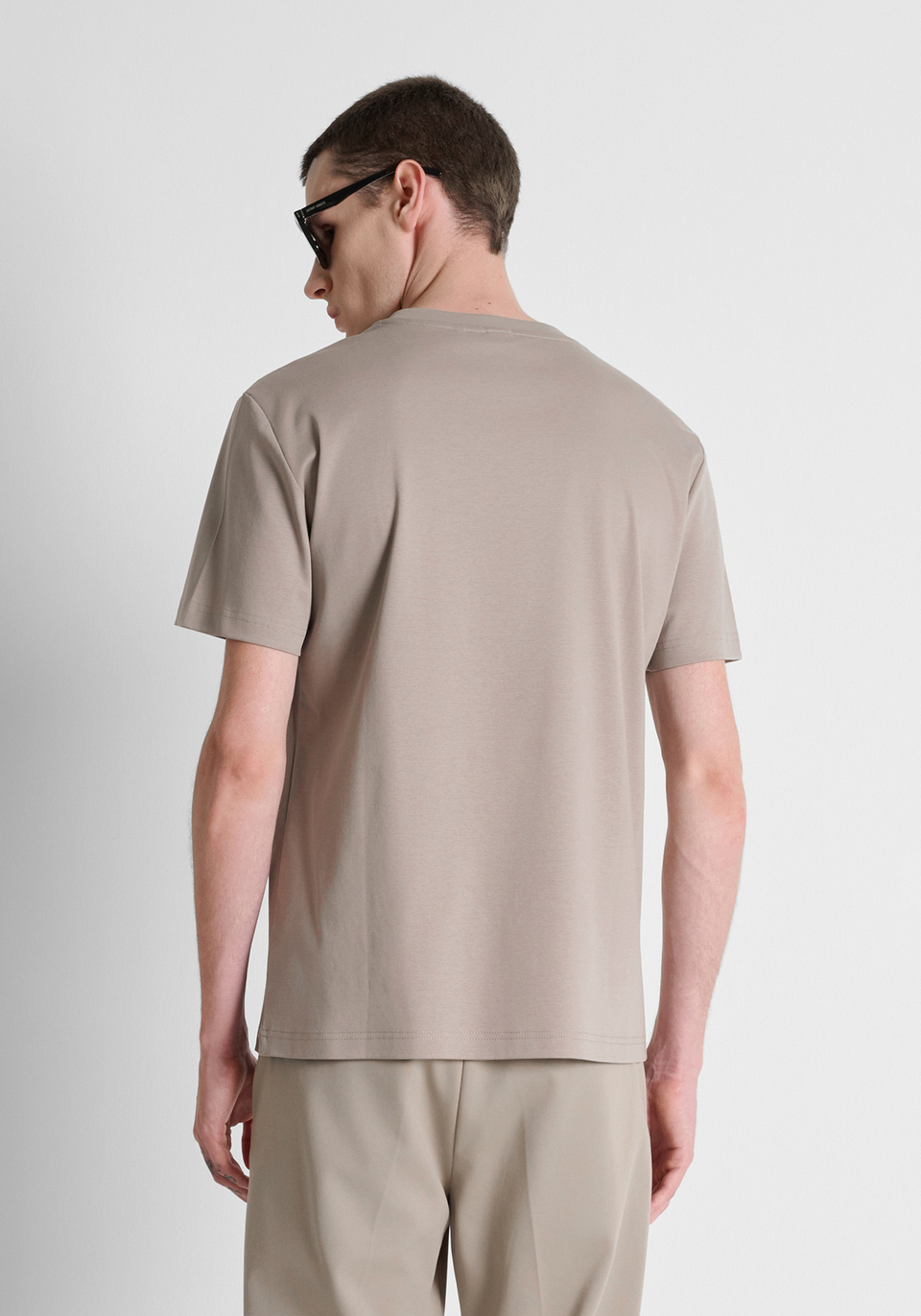 T-shirt com Logo - Bege