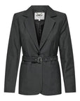 Blazer com Cinto - Cinza