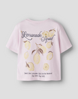 T-shirt com Estampado Traseiro - Rosa