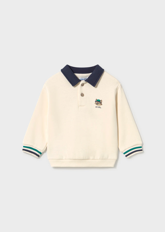 Sweat com Gola - Crú