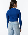 Polo Cropped - Azul