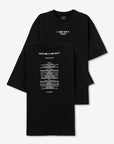 T-shirt com Estampado Traseiro - Preto