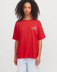 T-shirt com Estampado Traseiro - Vermelho