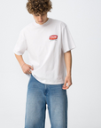 T-shirt com Estampado Traseiro - Branco