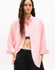 Camisa Listada - Rosa