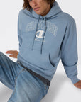Hoodie com Estampado - Azul Claro