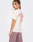 T-shirt com Estampado Traseiro - Rosa
