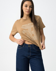 T-shirt Estampada - Bege
