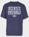 T-shirt com Estampado Traseiro - Azul Médio