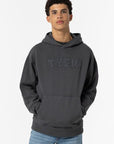 Hoodie com Bordado Frontal - Cinza