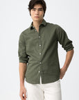 Camisa Efeito Linho - Verde