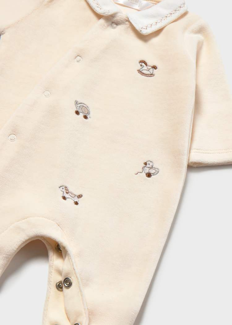 Babygrow com Pé - Bege