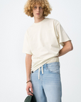 T-shirt com Estampado Traseiro - Bege