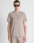 T-shirt com Relevo - Bege