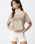 T-shirt Estampada - Bege
