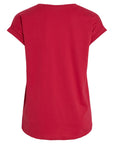 T-shirt com Gola Redonda - Rosa