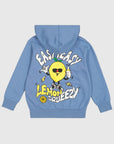 Hoodie com Estampado Traseiro - Azul Claro