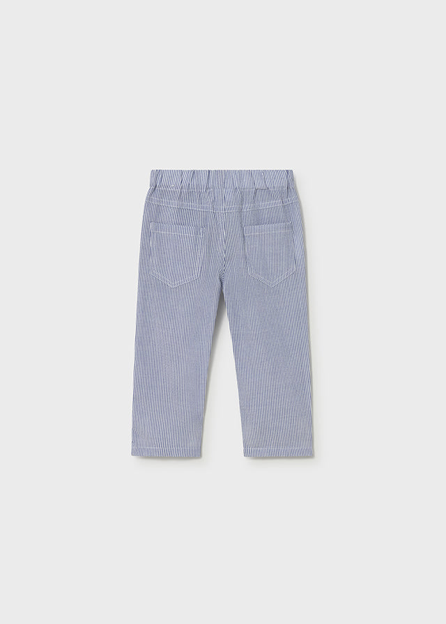 Calças com Padrão - Azul Médio