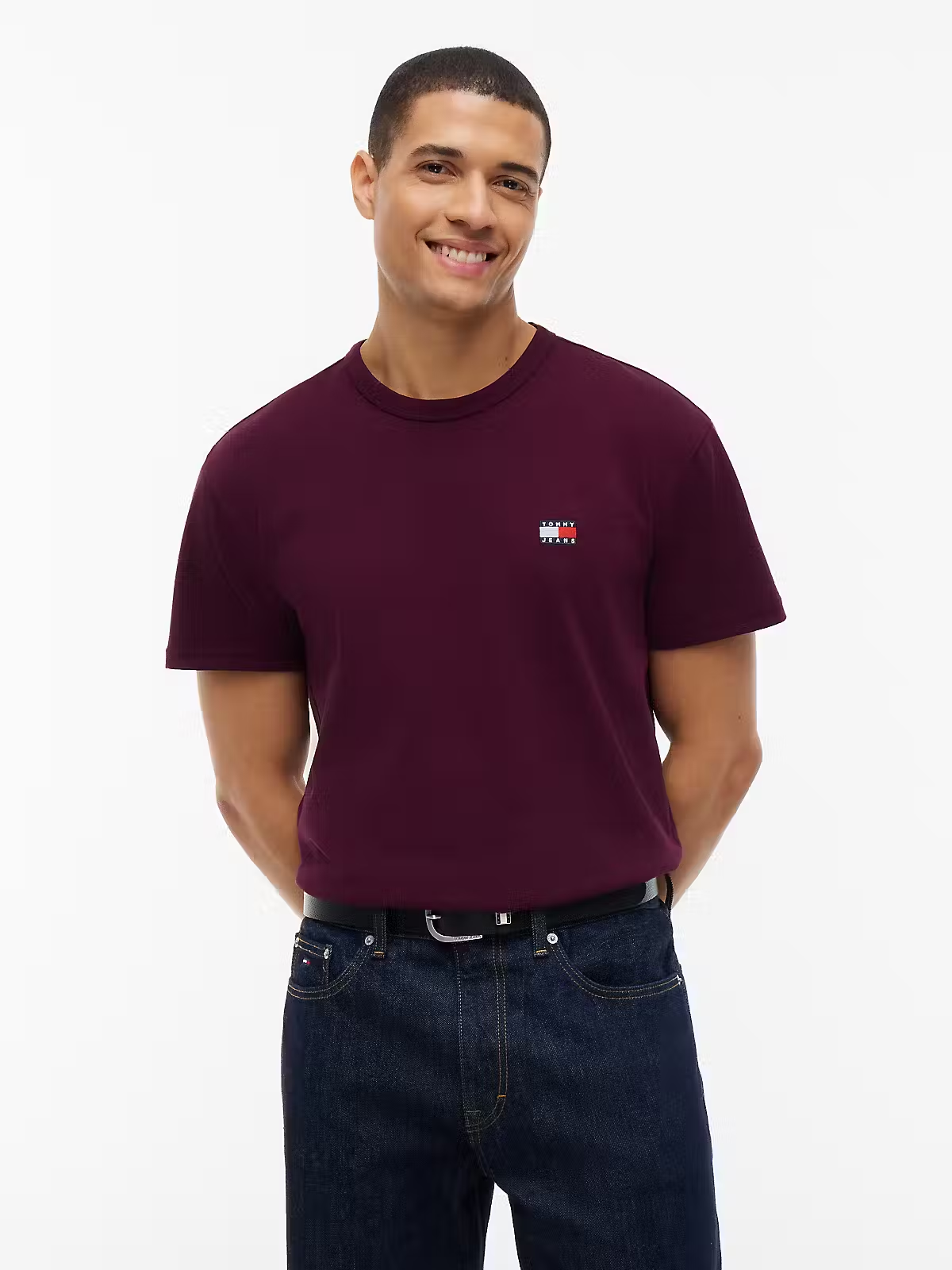T-shirt com Logo - Bordo