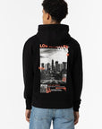 Hoodie com Estampado Traseiro - Preto