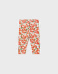 Leggings com Estampado Florido - Laranja