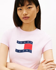 T-shirt com Logo - Rosa