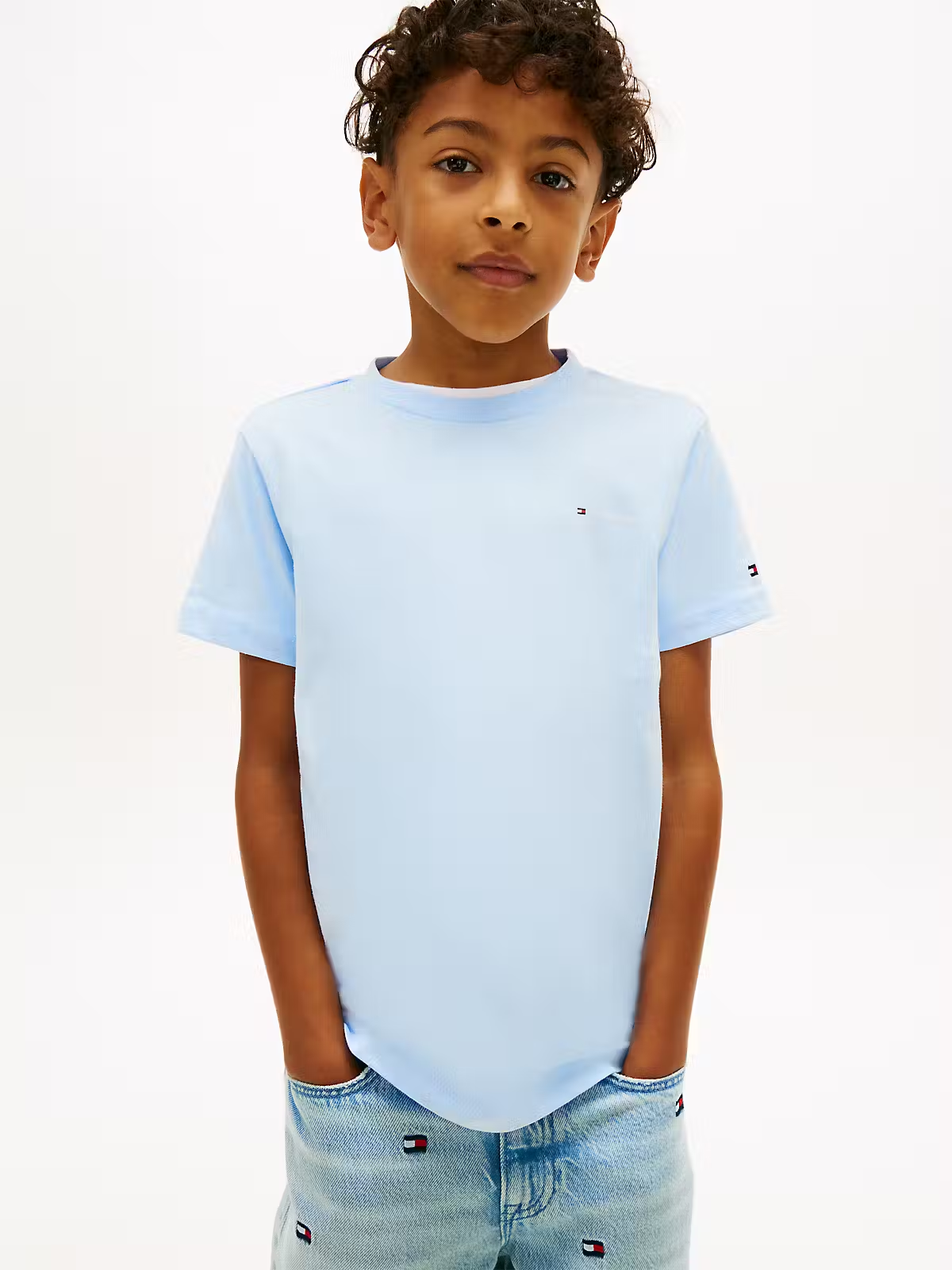 T-shirt com Logo - Azul Claro