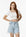 T-shirt Cropped com Abertura nas Costas - Branco